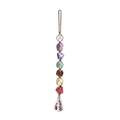 Tree of Life Chakra Stones Healing Crystals Feng Shui Hanging Ornament 7 Chakra Wall Ornament