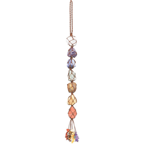 Tree of Life Chakra Stones Healing Crystals Feng Shui Hanging Ornament 7 Chakra Wall Ornament