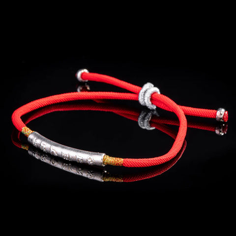 Pulsera de la suerte tibetana Pulsera de hilo rojo Amuleto de la suerte budista 