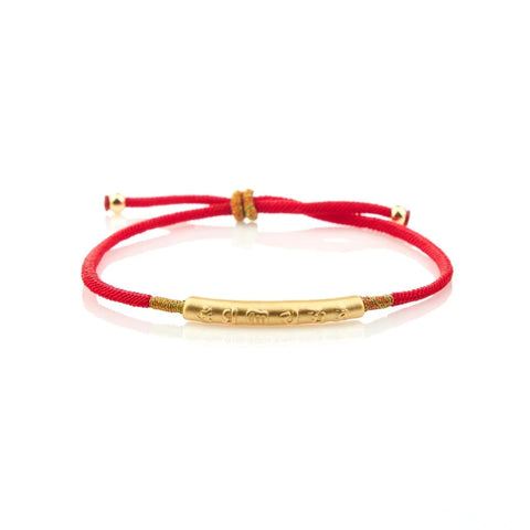 Pulsera de la suerte tibetana Pulsera de hilo rojo Amuleto de la suerte budista 