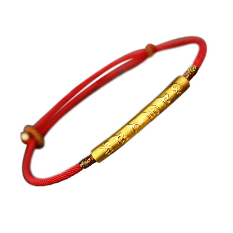 Pulsera de la suerte tibetana Pulsera de hilo rojo Amuleto de la suerte budista 