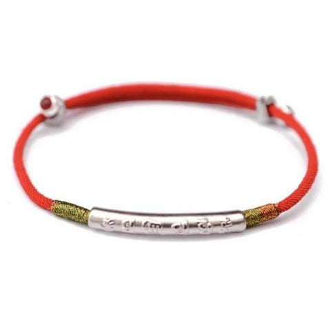 Pulsera de la suerte tibetana Pulsera de hilo rojo Amuleto de la suerte budista 