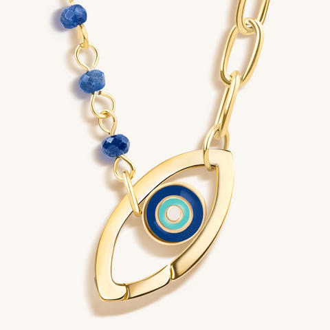 Lapis Lazuli Evil Eye Charm Wrap - Harmonious Rhythm