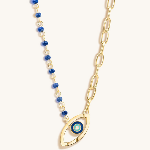 Lapis Lazuli Evil Eye Charm Wrap - Harmonious Rhythm