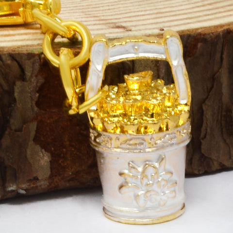 Buckets Of Gold and Good Fortune Amulet Keychain