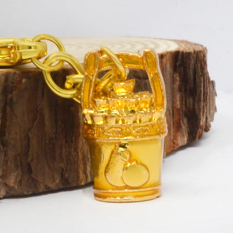 Buckets Of Gold and Good Fortune Amulet Keychain