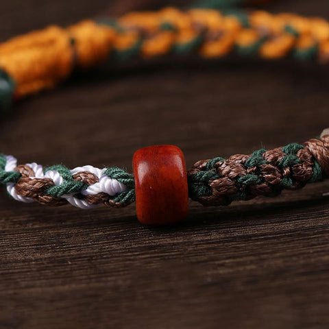 Handmade Tibetan Zakiram Goddess of Wealth Braided Bracelet