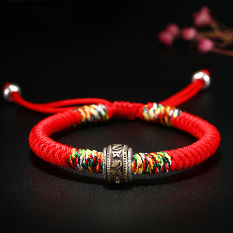 Pulsera de nudo eterno del bendito Buda de la suerte Feng Shui