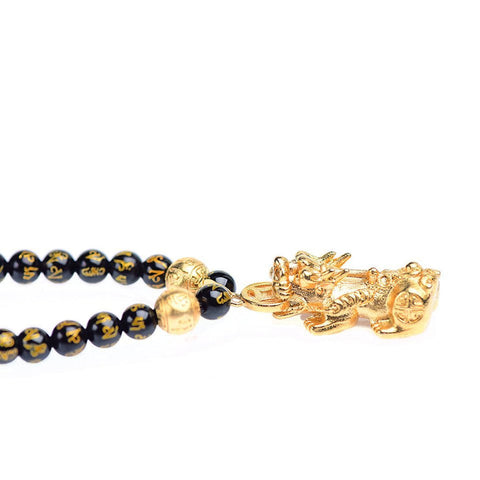 Feng Shui Black Obsidian Wealth Necklace