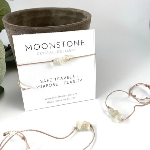 Gemstone Natural Moonstone Healing Crystal Bracelet