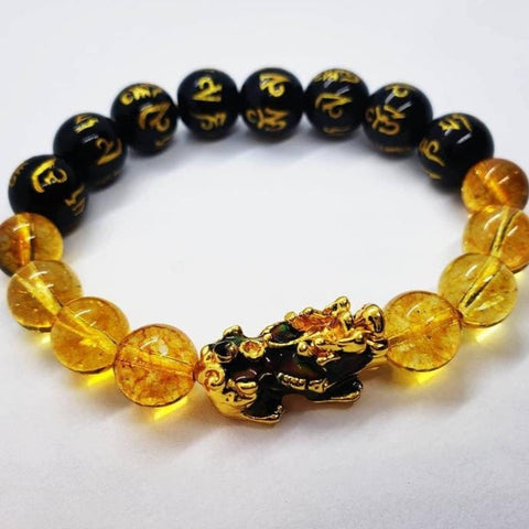 Citrine Bracelet | Wealth Bracelet| Feng Shui Pixiu Bracelet