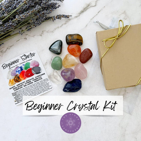 Beginner Crystal Starter Kit - 10 Tumbled Polished Gemstones