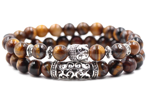 Buddha Bracelet good luck and healing gift - Natural Gemstone reiki bracelets - Mandujour Handmade