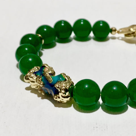 Bule Green Jade Feng Shui Bracelet