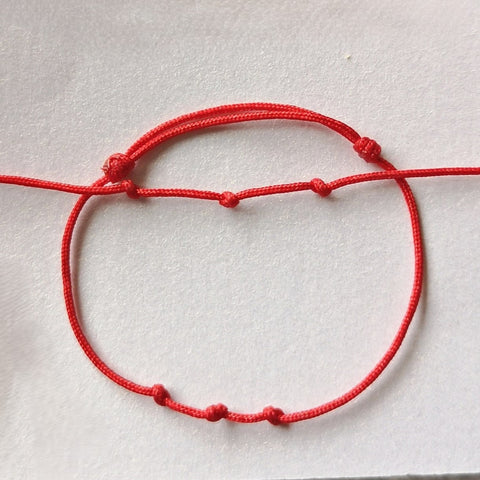 Pulseras de Protección Rojas con Tres Nudos Regalo para Bebé Mamá Papá Baby Shower