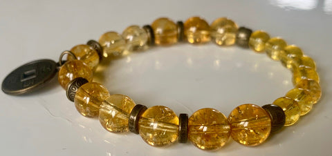 Citrine Quartz Bracelet, Wealth and Prosperity Bracelet