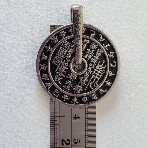 Colgante de moneda taoísta, moneda de amuleto de la suerte taoísta, colgante de collar