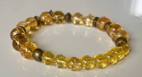 Citrine Quartz Bracelet, Wealth and Prosperity Bracelet