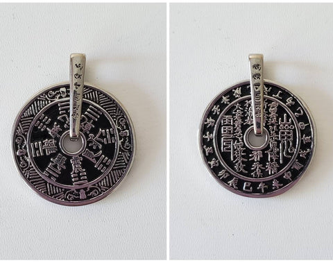 Taoist Coin Pendant, Taoist Lucky Charm Coin, necklace pendant