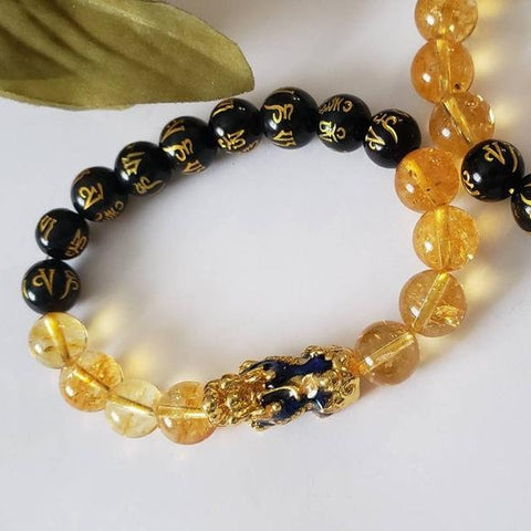 Citrine Bracelet | Wealth Bracelet| Feng Shui Pixiu Bracelet