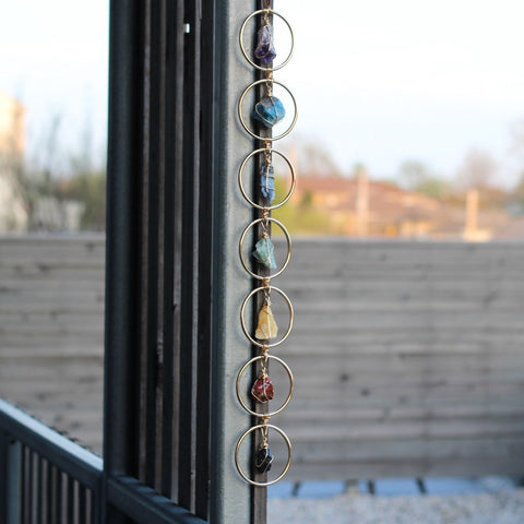 Healing Crystal Wall Hanging raw crystal chakra wall hanging crystal wall hanging