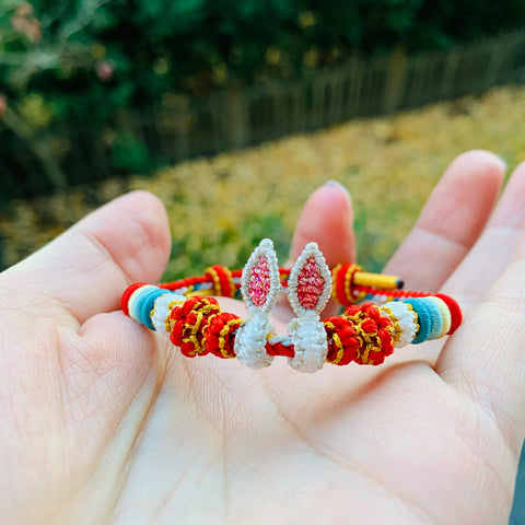 Customized Hand Woven Rabbit Bracelet - Hand