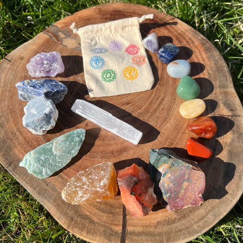 Beginner Crystal Starter Kit - 10 Tumbled Polished Gemstones