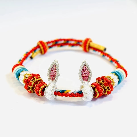 Pulsera Conejo Tejida a Mano Personalizada - Mano