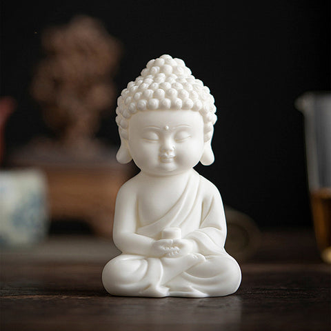 Mini Meditating Buddha Statue ， Buddha Ceramic Sculpture