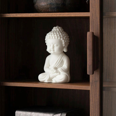 Mini Meditating Buddha Statue ， Buddha Ceramic Sculpture