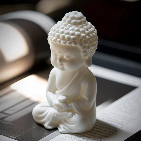 Mini Meditating Buddha Statue ， Buddha Ceramic Sculpture