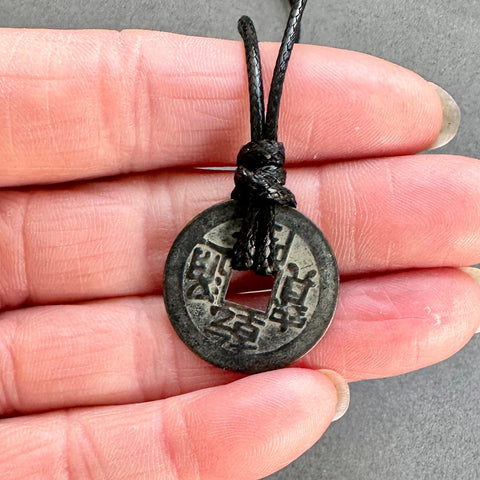 Chinese coin pendant necklace