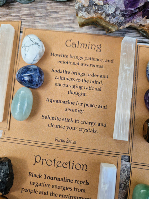 Healing crystals. Crystal Gift sets. Healing crystal gifts. Crystals for Anxiety / Protection / Self Love / good luck premium quality