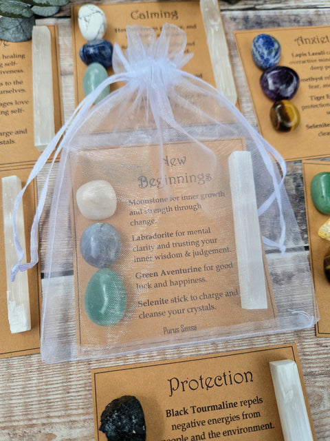 Healing crystals. Crystal Gift sets. Healing crystal gifts. Crystals for Anxiety / Protection / Self Love / good luck premium quality