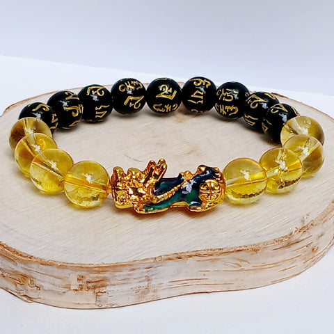 Citrine Bracelet | Wealth Bracelet| Feng Shui Pixiu Bracelet