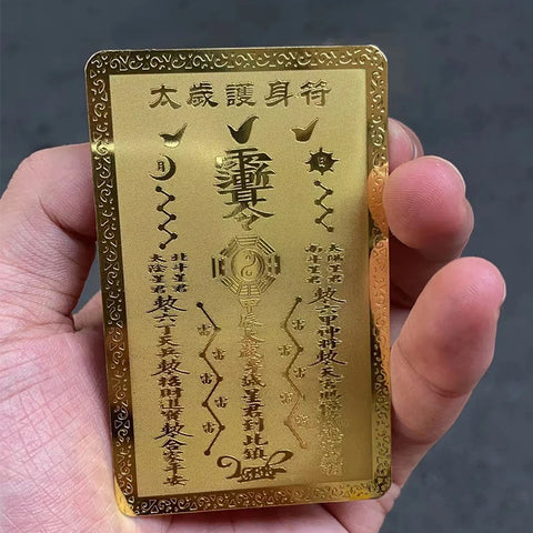 2024 Tai Sui Amulet Prayer Gold Card Amulet Bring In Wealth And