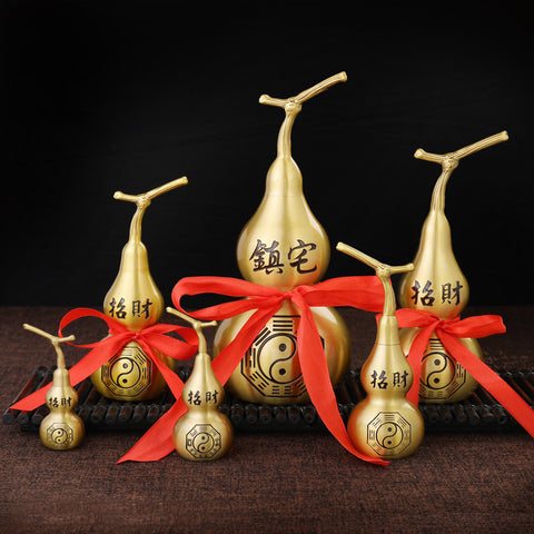 Copper Gourd Decorative Gourd Opening Gourd Copper Gourd For Opening Gourd Feng Shui Figurine