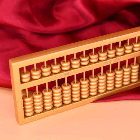 Fortune Multiplying Abacus Decor: Precision Crafted Metal Ornament for Office Feng Shui and Unique Decor, Enhancing Wealth and Luck