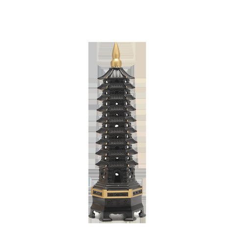 Brass Wen Chang Tower: Feng Shui Ornament for Office and Academic Success