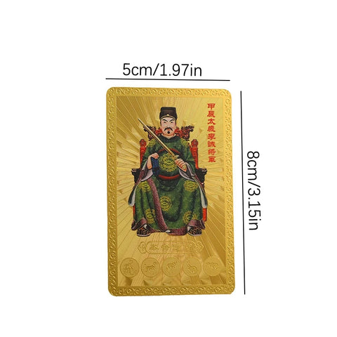 2024 Tai Sui Amulet Prayer Gold Card Amulet Bring In Wealth And