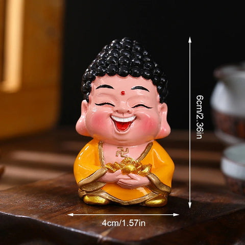 Resin God of Wealth Mascot Ornaments Home/Room/Car Decoration Feng Shui Fortune God Statue Office Accessories Crafts