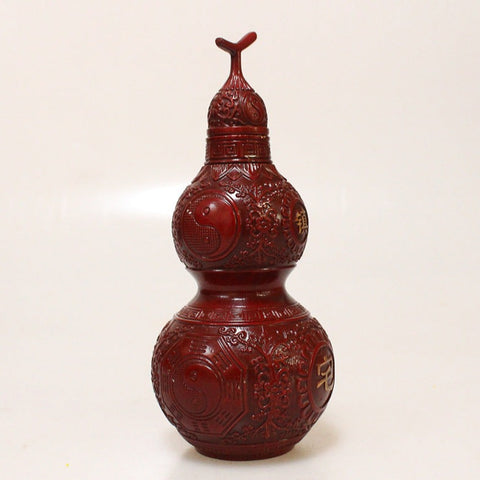 Brass Feng Shui Gourd Ornament: Hollow with Lid, Home Decor Craft, Attracts Peace and Wealth