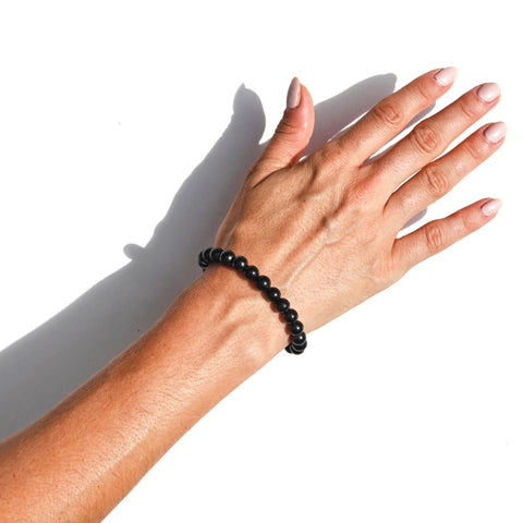 Pulsera de obsidiana negra