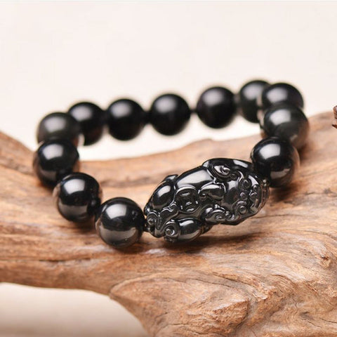 Pulsera de riqueza de obsidiana Pi Yao